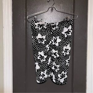 Anthropologie Floral Polka Dot Skirt